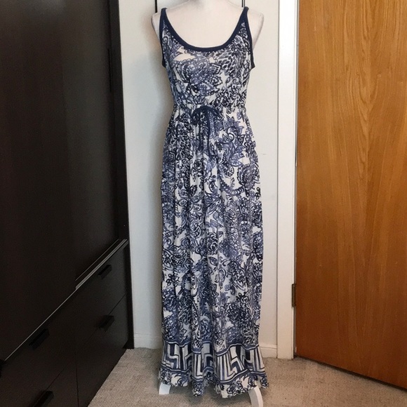 Blue & White Cotton Sundress - Picture 2 of 7